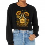 Sunflower Cropped Long Sleeve T-Shirt - Inner Strength Women's T-Shirt - Colorful Long Sleeve Tee