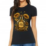 Sunflower Slim Fit T-Shirt - Inner Strength Women's T-Shirt - Colorful Slim Fit Tee