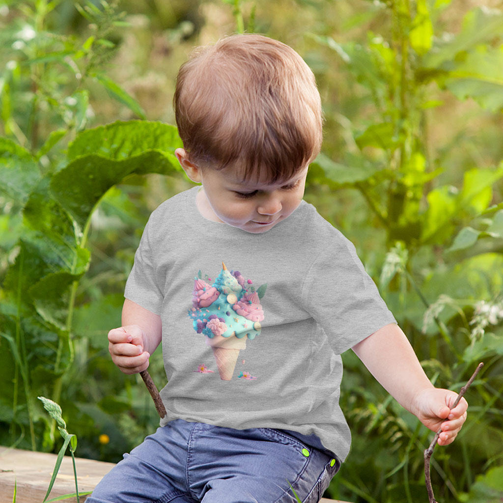 Ice Cream Toddler T-Shirt - Adorable Kids' T-Shirt - Cute Tee Shirt for Toddler Clothing Kids' Clothing T-Shirts Color : Athletic Heather|Heather Columbia Blue|Heather Dust 