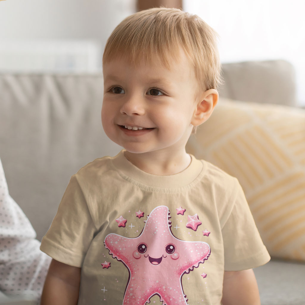 Starfish Toddler T-Shirt - Sea Animal Kids' T-Shirt - Cute Design Tee Shirt for Toddler Clothing Kids' Clothing T-Shirts Color : Athletic Heather|Heather Columbia Blue|Heather Dust 