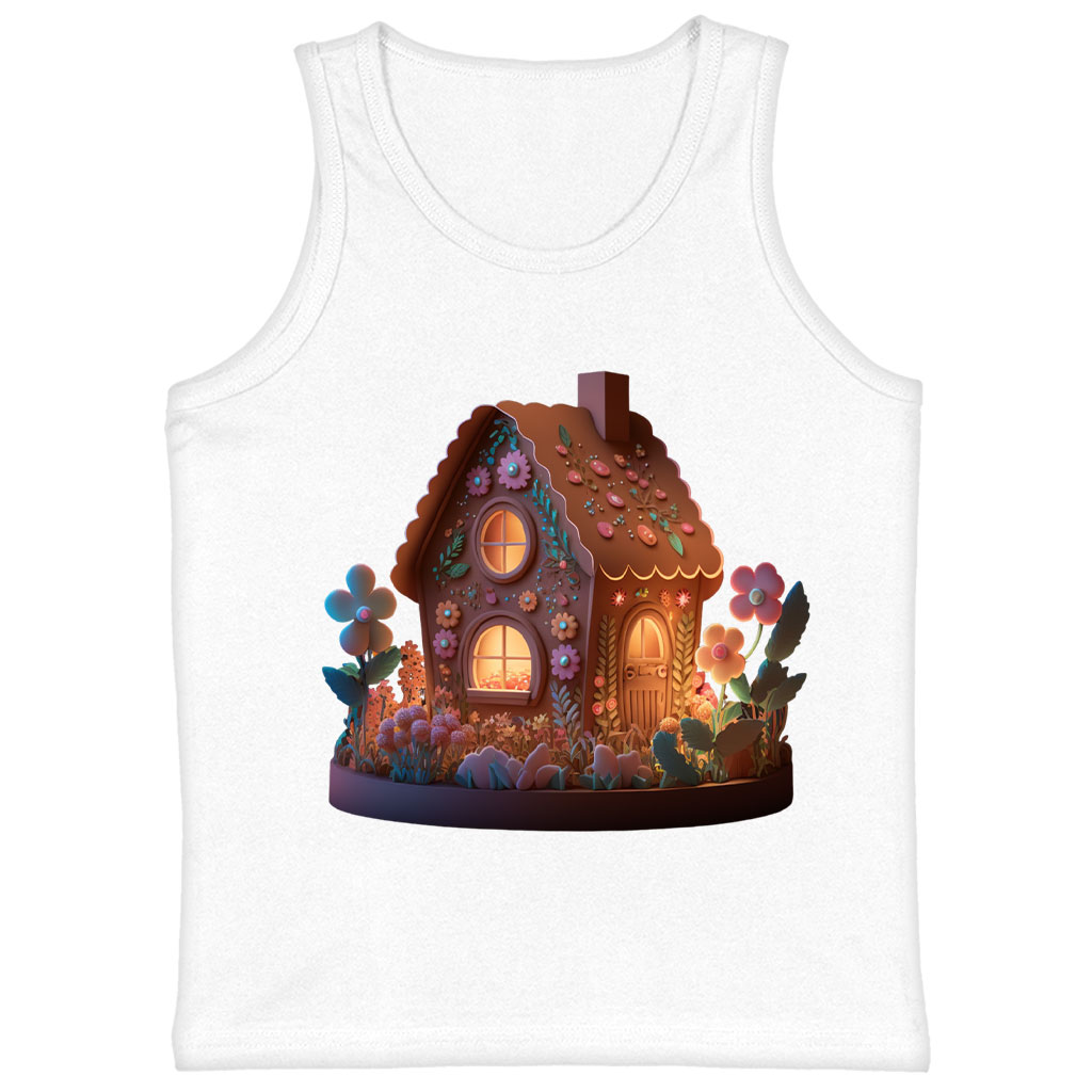 Gingerbread House Kids' Jersey Tank - Best Design Sleeveless T-Shirt - Kawaii Design Kids' Tank Top Clothing Kids' Clothing Tanks Color : Athletic Heather|Black|White 