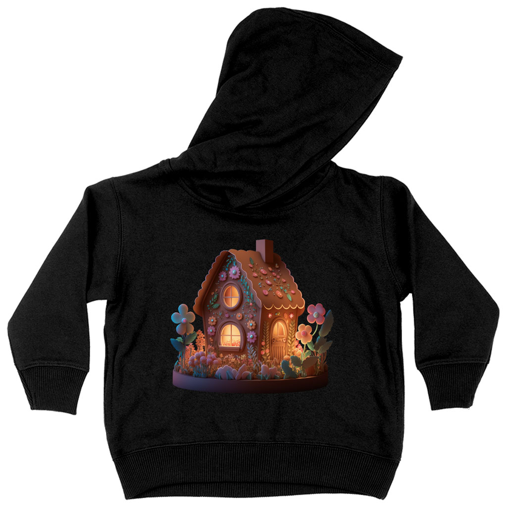 Gingerbread House Toddler Hoodie - Best Design Toddler Hooded Sweatshirt - Kawaii Design Kids' Hoodie Clothing Hoodies Kids' Clothing Color : Black|Kelly|White 
