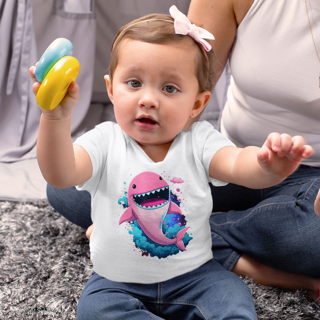 Cute Shark Baby Jersey Onesie - Cartoon Design Baby Onesie - Graphic Baby One-Piece Clothing Kids' Clothing Onesies Color : Heather Dust|White|Yellow 