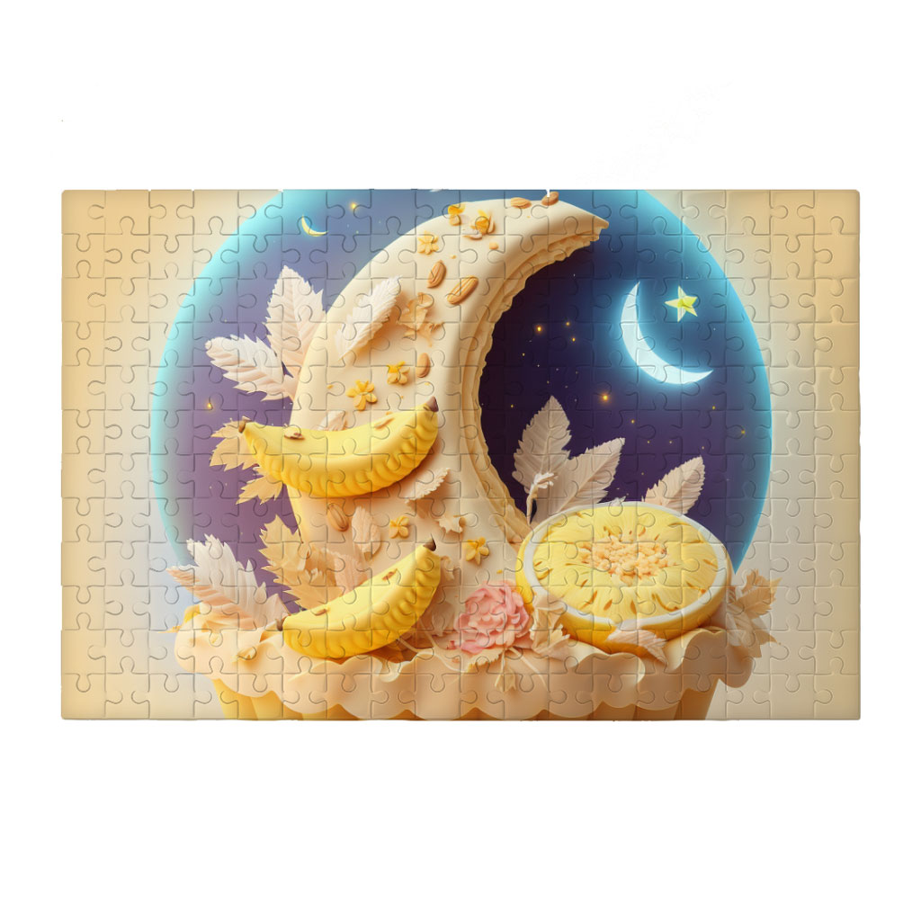 Cheesecake Puzzles - Moon Jigsaw Puzzle - Cute Graphic Puzzles Kids & Babies Puzzles Toys & Games  