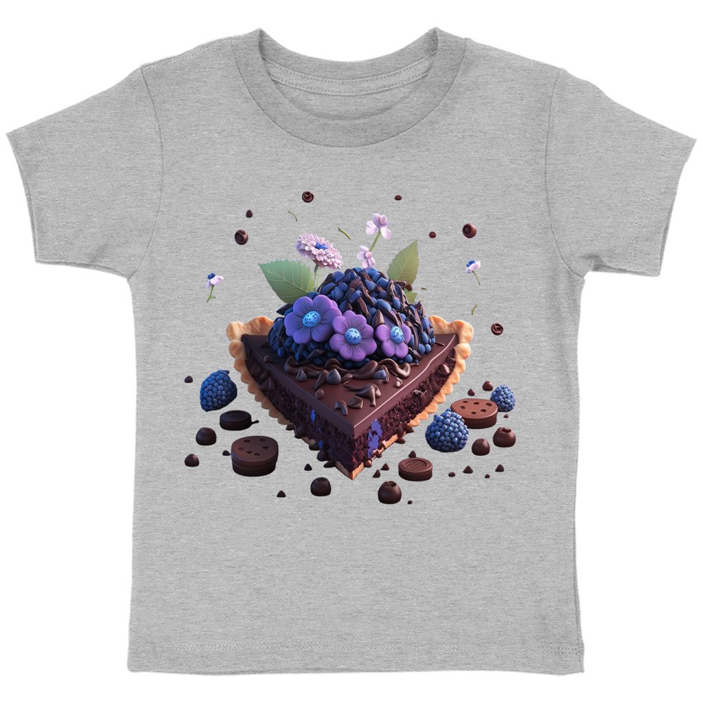 Chocolate Cake Toddler T-Shirt - Flower Kids' T-Shirt - Cute Design Tee Shirt for Toddler Clothing Kids' Clothing T-Shirts Color : Athletic Heather|Heather Columbia Blue|Heather Dust 