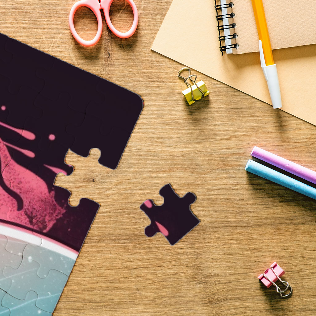 Pink Dolphin Puzzles - Cartoon Jigsaw Puzzle - Cute Puzzles Kids & Babies Puzzles Toys & Games  