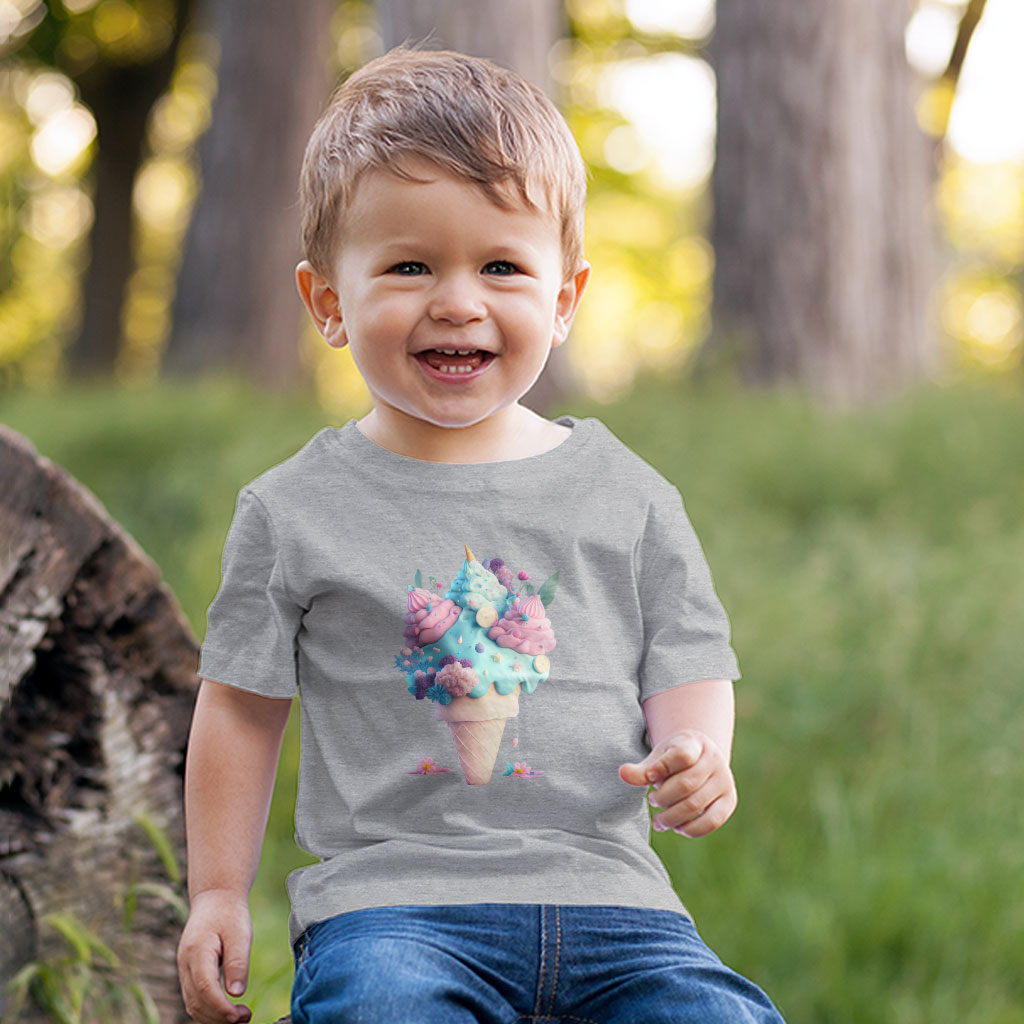 Ice Cream Toddler T-Shirt - Adorable Kids' T-Shirt - Cute Tee Shirt for Toddler Clothing Kids' Clothing T-Shirts Color : Athletic Heather|Heather Columbia Blue|Heather Dust 