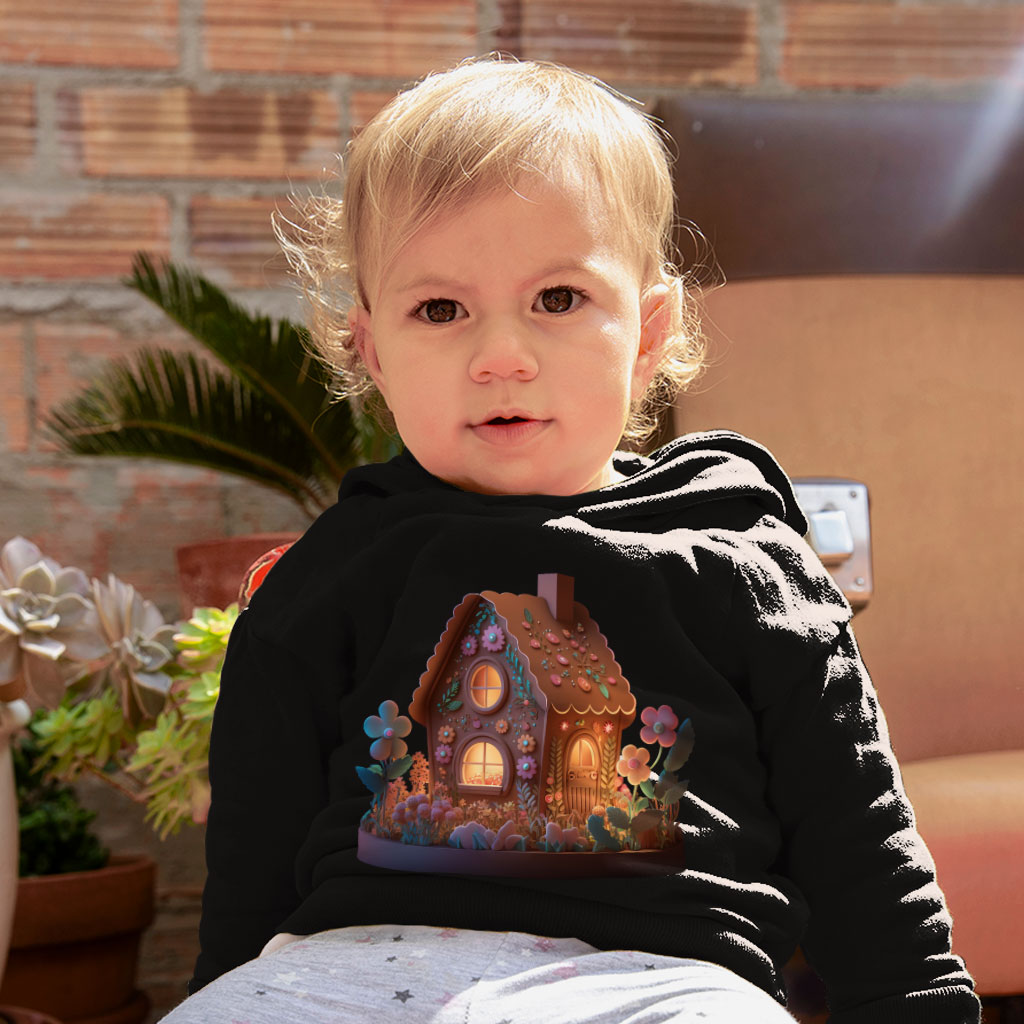 Gingerbread House Toddler Hoodie - Best Design Toddler Hooded Sweatshirt - Kawaii Design Kids' Hoodie Clothing Hoodies Kids' Clothing Color : Black|Kelly|White 