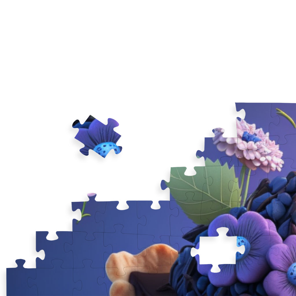 Chocolate Cake Puzzles - Flower Jigsaw Puzzle - Cute Design Puzzles Kids & Babies Puzzles Toys & Games  