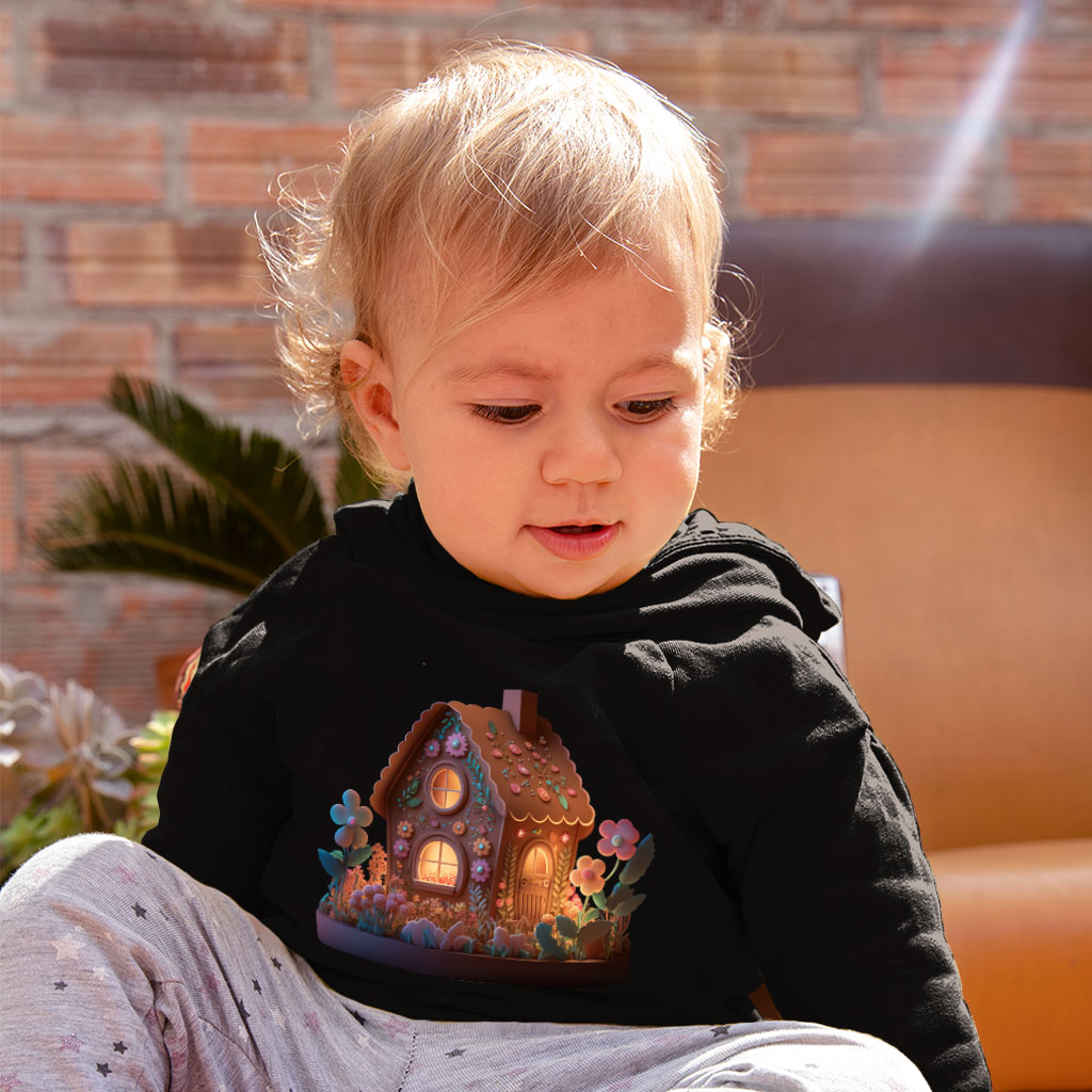 Gingerbread House Toddler Hoodie - Best Design Toddler Hooded Sweatshirt - Kawaii Design Kids' Hoodie Clothing Hoodies Kids' Clothing Color : Black|Kelly|White 