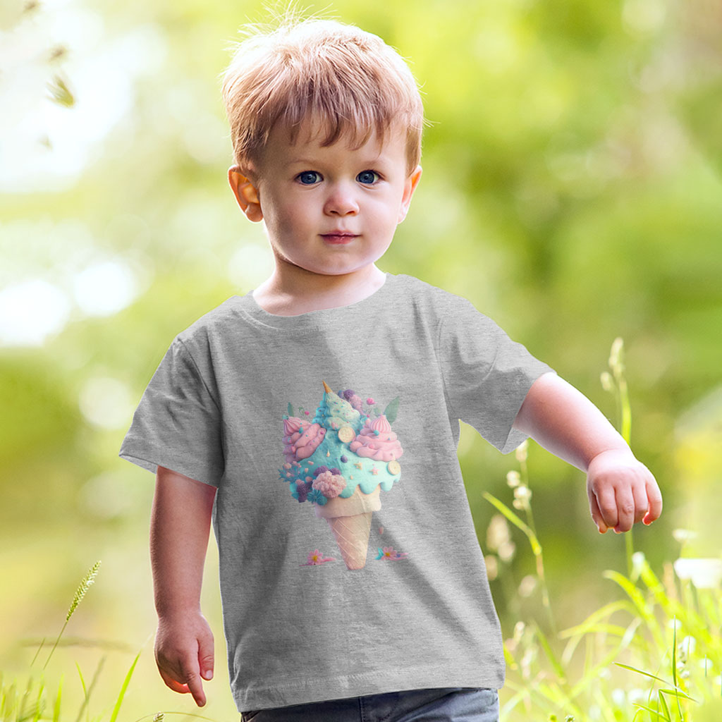 Ice Cream Toddler T-Shirt - Adorable Kids' T-Shirt - Cute Tee Shirt for Toddler Clothing Kids' Clothing T-Shirts Color : Athletic Heather|Heather Columbia Blue|Heather Dust 