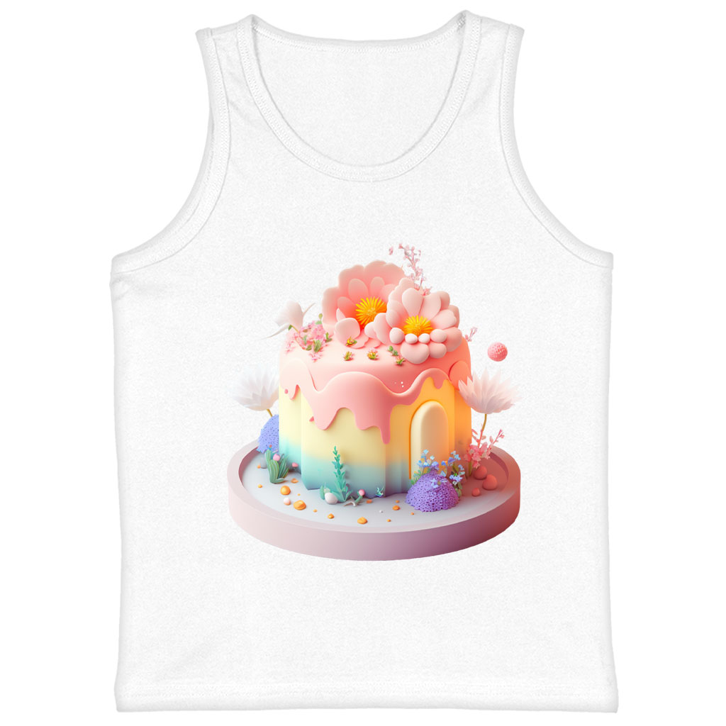 Kawaii Cake Kids' Jersey Tank - Creative Sleeveless T-Shirt - Illustration Kids' Tank Top Clothing Kids' Clothing Tanks Color : Athletic Heather|Black|White 