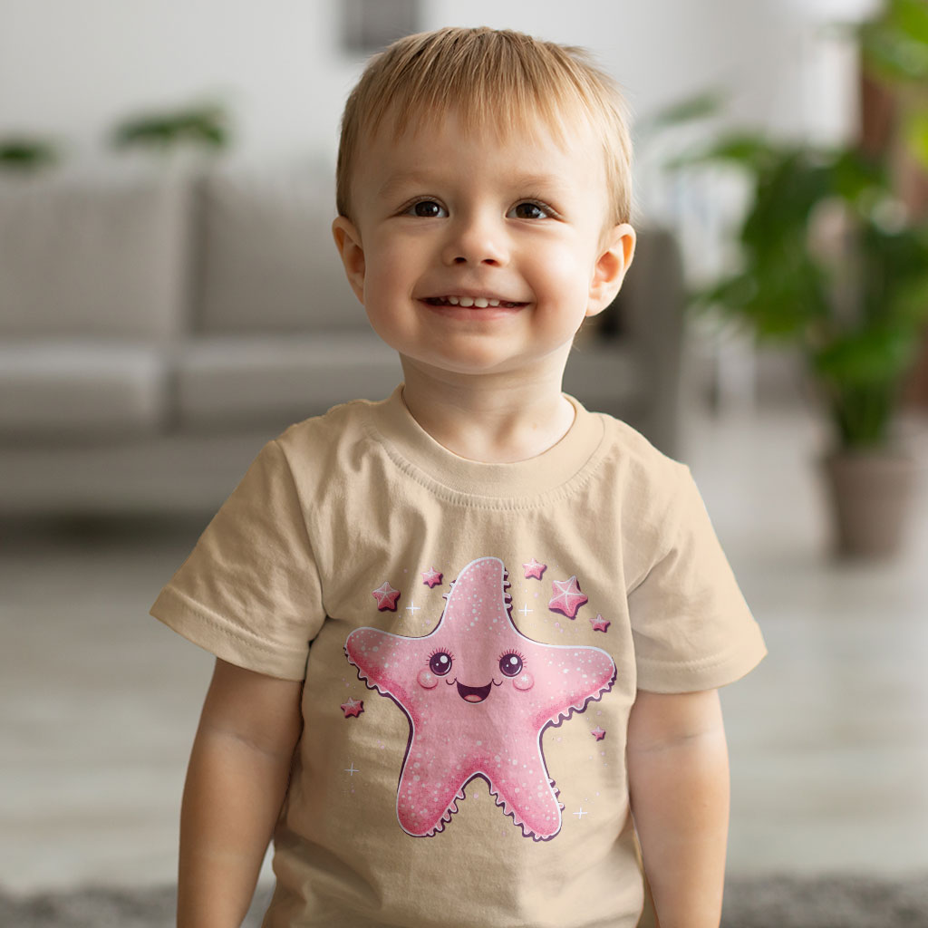 Starfish Toddler T-Shirt - Sea Animal Kids' T-Shirt - Cute Design Tee Shirt for Toddler Clothing Kids' Clothing T-Shirts Color : Athletic Heather|Heather Columbia Blue|Heather Dust 