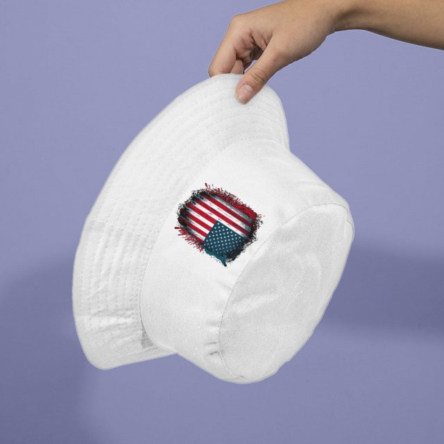 USA Flag Bucket Hat – Patriotic Hat – Cool Art Bucket Hat