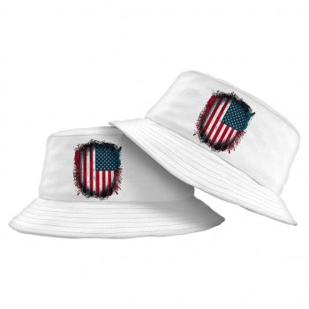 USA Flag Bucket Hat – Patriotic Hat – Cool Art Bucket Hat