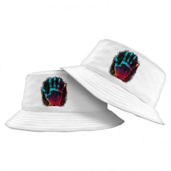 Hand Print Bucket Hat – Neon Hat – Cool Bucket Hat