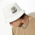 Bus Bucket Hat - Floral Design Hat - Graphic Bucket Hat - Image 3