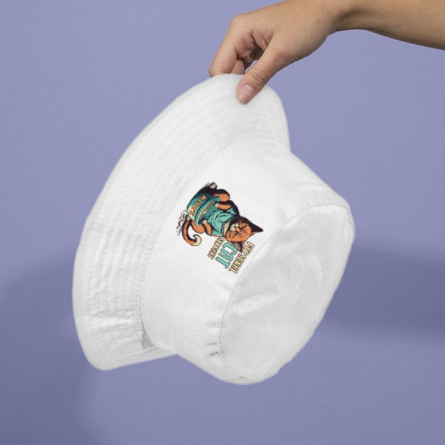 Cat Servant Bucket Hat - Funny Animal Hat - Trendy Bucket Hat - Image 3