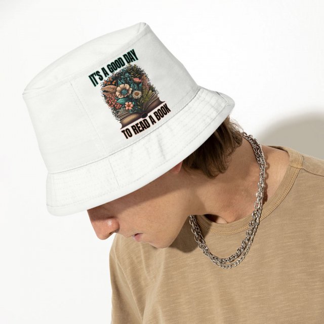 Book Lover Bucket Hat – Flower Design Hat – Themed Bucket Hat