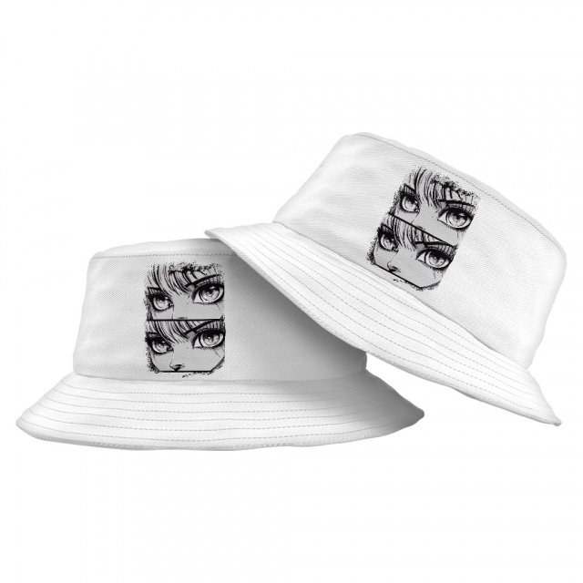 Anime Eyes Bucket Hat – Graphic Hat – Trendy Bucket Hat