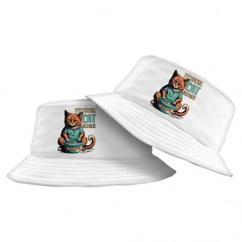 Cat Servant Bucket Hat – Funny Animal Hat – Trendy Bucket Hat