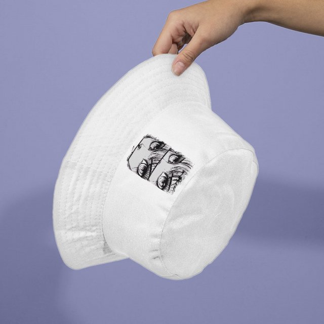 Anime Eyes Bucket Hat – Graphic Hat – Trendy Bucket Hat