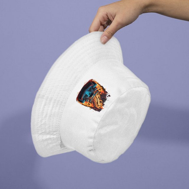 Race Car Bucket Hat – Fire Design Hat – Cool Bucket Hat