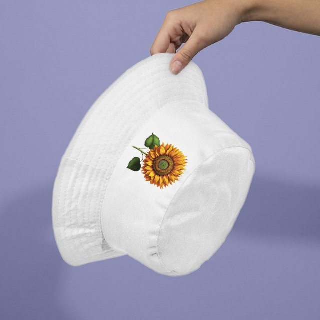 Sunflower Bucket Hat - Cute Hat - Floral Bucket Hat - Image 3