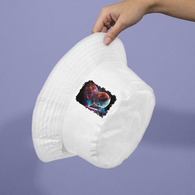 Space Astronaut Bucket Hat – Cool Art Hat – Colorful Bucket Hat