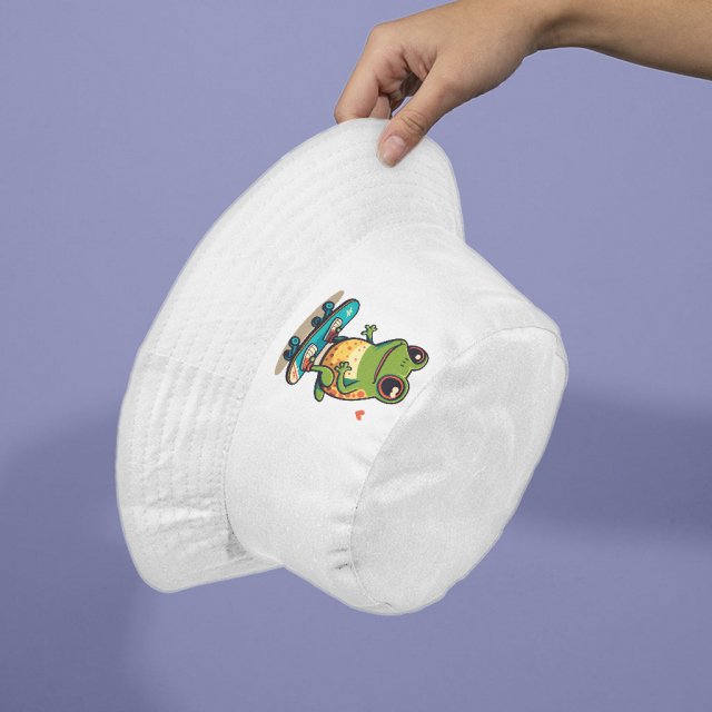 Kawaii Frog Bucket Hat – Skateboard Hat – Cute Bucket Hat