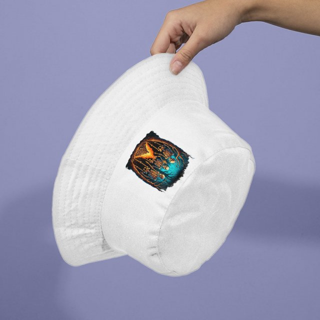 Skeleton Bucket Hat – Creepy Hat – Printed Bucket Hat