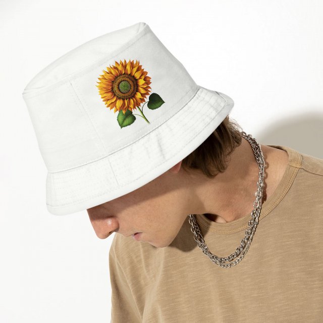 Sunflower Bucket Hat – Cute Hat – Floral Bucket Hat