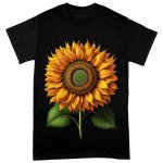 Sunflower Heavy Cotton T-Shirt - Cute Tee Shirt - Floral T-Shirt