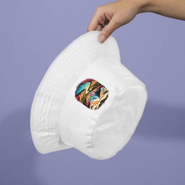 Nature Landscape Bucket Hat - Printed Hat - Cute Bucket Hat - Image 3