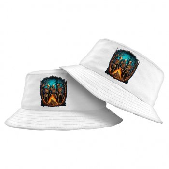 Skeleton Bucket Hat – Creepy Hat – Printed Bucket Hat