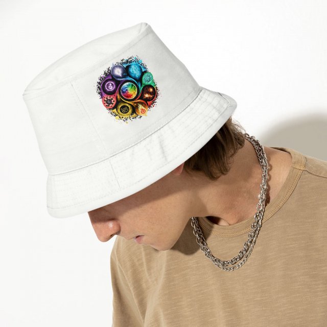 Yoga Chakra Bucket Hat – Mandala Hat – Colorful Bucket Hat