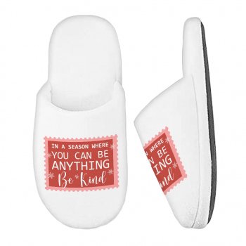 Alternative view of Be Kind Memory Foam Slippers - Christmas Quotes Slippers - X-mas Slippers