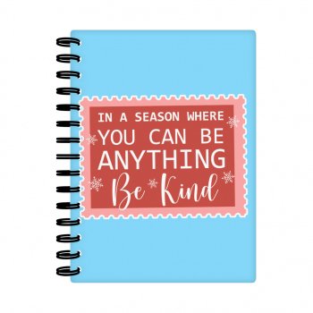 Alternative view of Be Kind Spiral Notebook - Christmas Quotes Notebook - X-mas Notebook