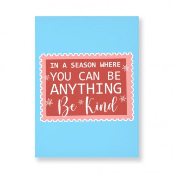Alternative view of Be Kind Wall Picture - Christmas Quotes Stretched Canvas - X-mas Wall Art