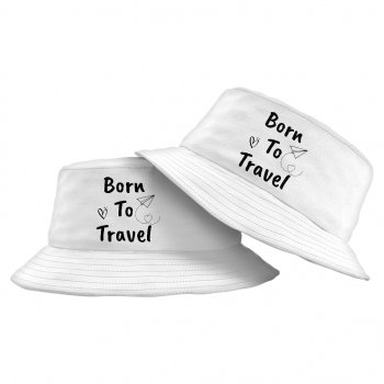 Born to Travel Bucket Hat – Art Hat – Graphic Bucket Hat