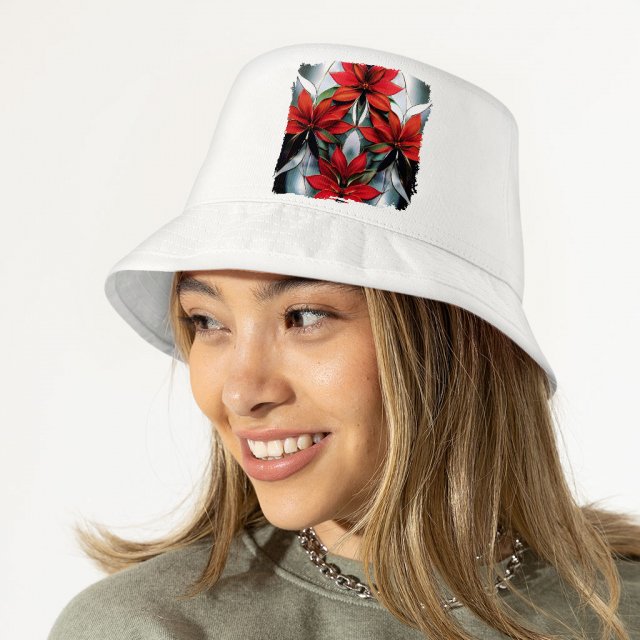 Beautiful Printed Bucket Hat – Graphic Hat – Floral Bucket Hat