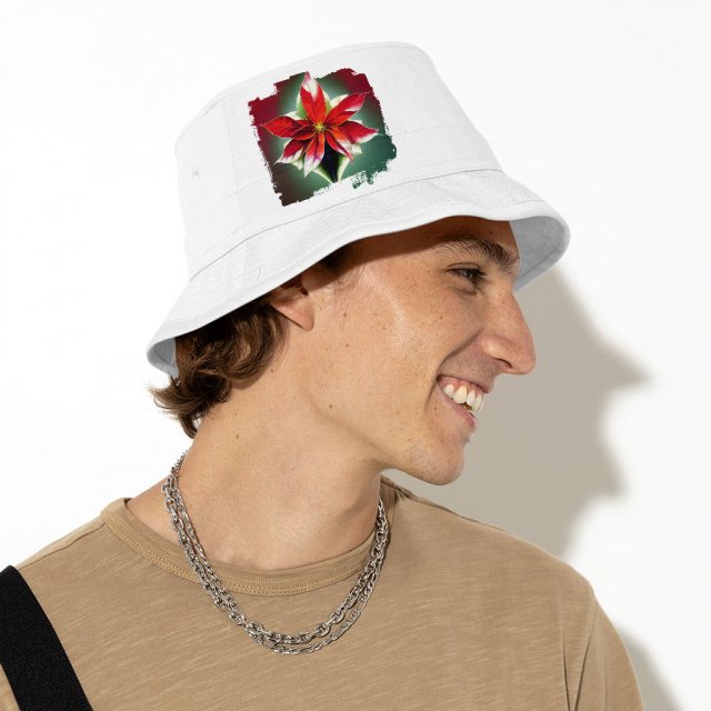 Flower Graphic Bucket Hat – Beautiful Hat – Printed Bucket Hat