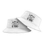 Life Is Short Bucket Hat - Time to Travel Hat - Graphic Bucket Hat - Image 2