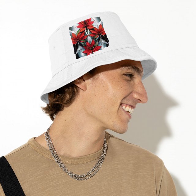 Beautiful Printed Bucket Hat – Graphic Hat – Floral Bucket Hat