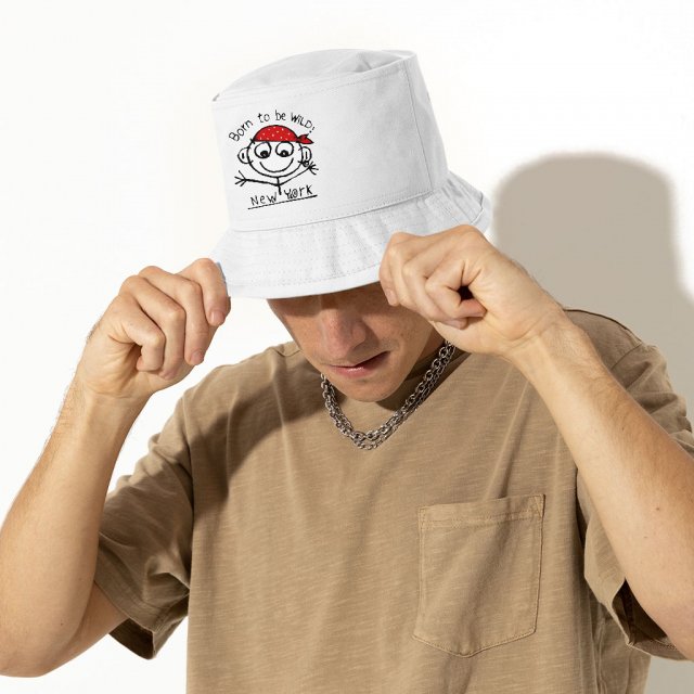 Funny New York Bucket Hat - Themed Hat - Graphic Bucket Hat - Image 5