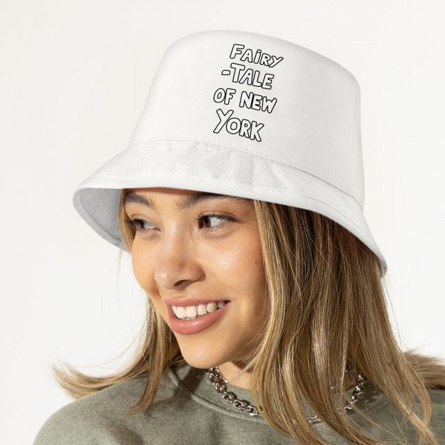 Word Print Bucket Hat – Minimalist Hat – Unique Bucket Hat