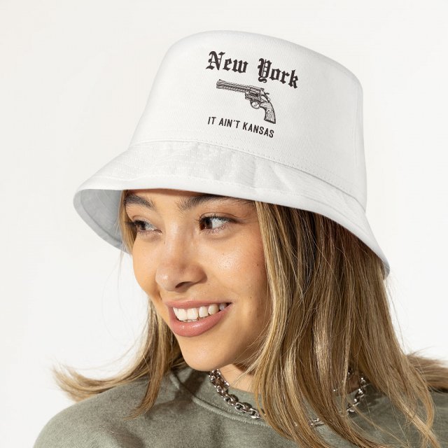 Handgun Bucket Hat – Revolver Hat – Cool Bucket Hat