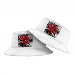 Poinsettia Christmas Bucket Hat - Art Hat - Graphic Bucket Hat - Image 2