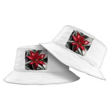 Poinsettia Christmas Bucket Hat – Art Hat – Graphic Bucket Hat