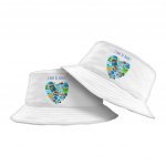 I Love to Travel Bucket Hat - Heart Hat - Colorful Bucket Hat - Image 2